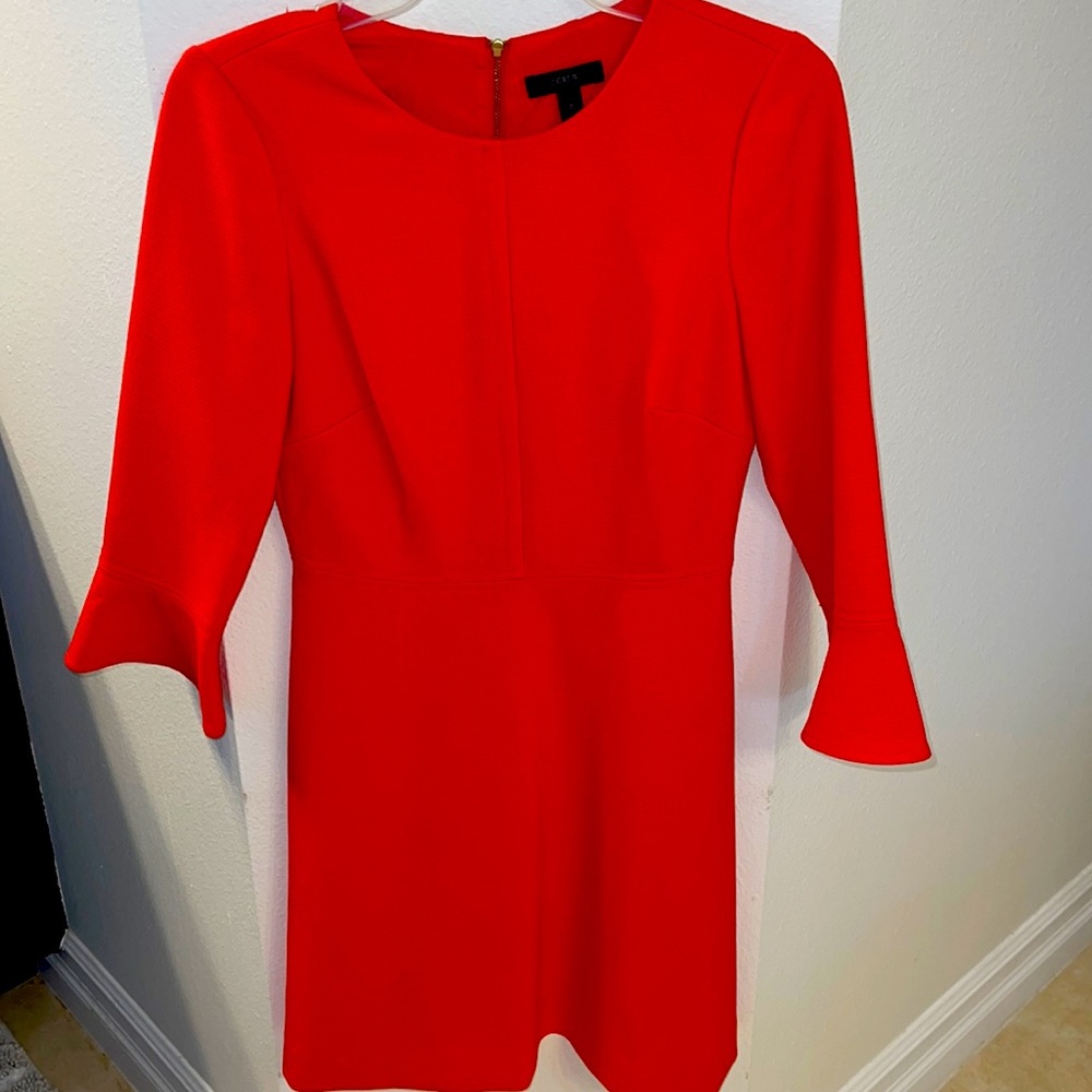 JCrew deep orange dress. Never been worn.